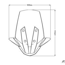 Ζελατίνα Puig V-Tech Touring BMW C 400 X διάφανη