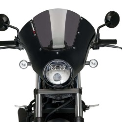 Puig Dark Night semi-fairing Honda CMX 500 Rebel 20- μαύρο ματ με ζελατίνα σκούρο φιμέ