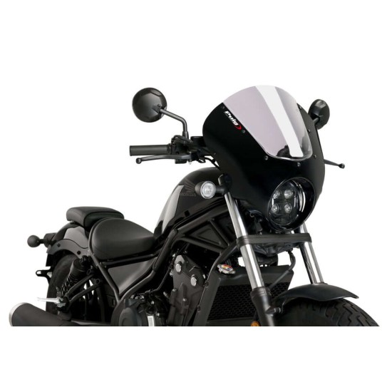 Puig Dark Night semi-fairing Honda CMX 500 Rebel 20- μαύρο με ζελατίνα ελαφρώς φιμέ Puig Dark Night semi-fairing Honda CMX 500 Rebel 20- μαύρο με ζελατίνα ελαφρώς φιμέ