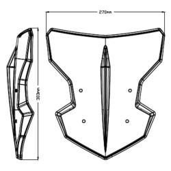 Ζελατίνα Puig Shark Kawasaki Z 800 διάφανη