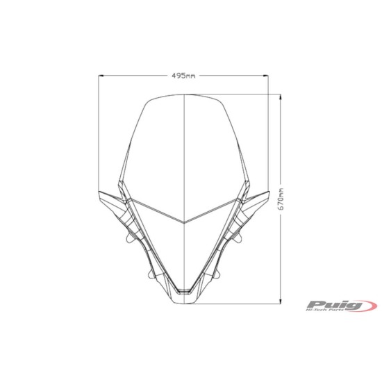 Ζελατίνα Puig V-Tech Touring Honda PCX 125 21- ελαφρώς φιμέ Ζελατίνα Puig V-Tech Touring Honda PCX 125 21- ελαφρώς φιμέ