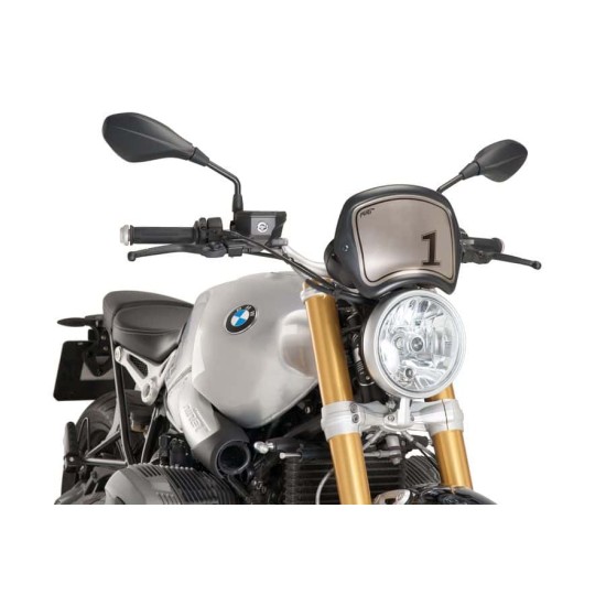 Ζελατίνα - Μάσκα ρετρό Puig BMW R nine T μαύρο ματ Ζελατίνα - Μάσκα ρετρό Puig BMW R nine T μαύρο ματ