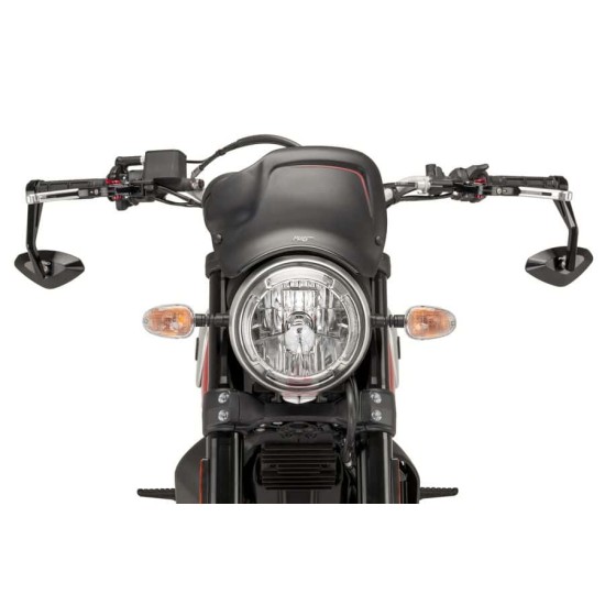 Ζελατίνα - Μάσκα ρετρό Puig Ducati Scrambler μαύρο ματ Ζελατίνα - Μάσκα ρετρό Puig Ducati Scrambler μαύρο ματ