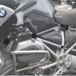 Τάπες υποπλαισίου (σετ) Pyramid BMW R 1200 GS/Adv. LC 13-