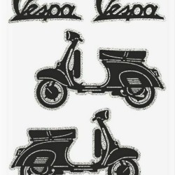 Αυτοκόλλητα σετ Vespa 10 x 12 εκ.