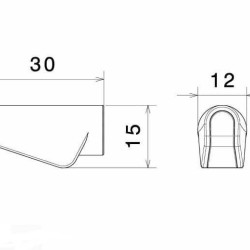 Φλας LED με ενσωματωμένο στοπ και φώτα θέσης RIZOMA Leggera S ασημί