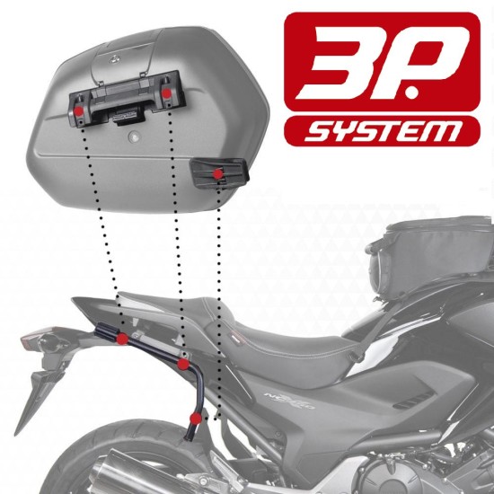 Βάσεις πλαϊνών βαλιτσών SHAD 3P System Yamaha MT-09 Tracer -17