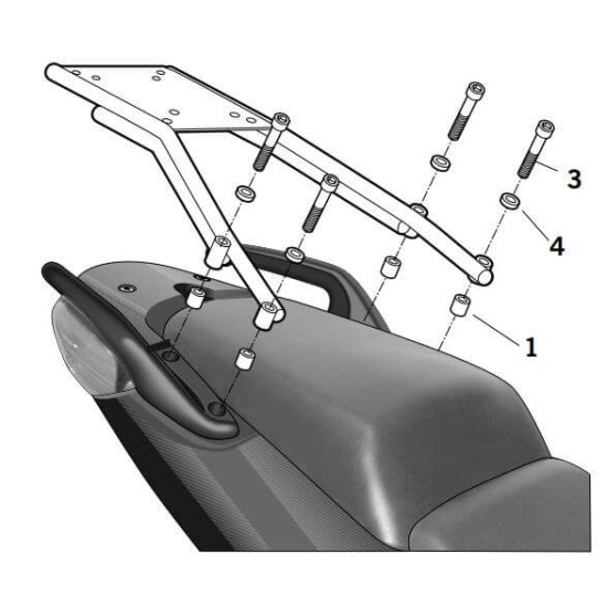 Βάση topcase SHAD Honda CBF 1000 F 10-13