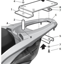 Βάση topcase SHAD Honda SH 125/150 05-08