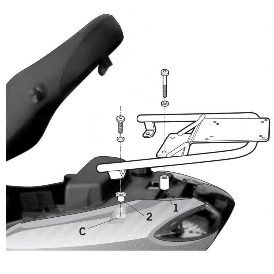 Βάση topcase SHAD Piaggio Fly 50-125-150 -12