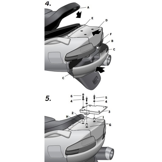 Βάση topcase SHAD Suzuki Burgman 650 Executive 04-