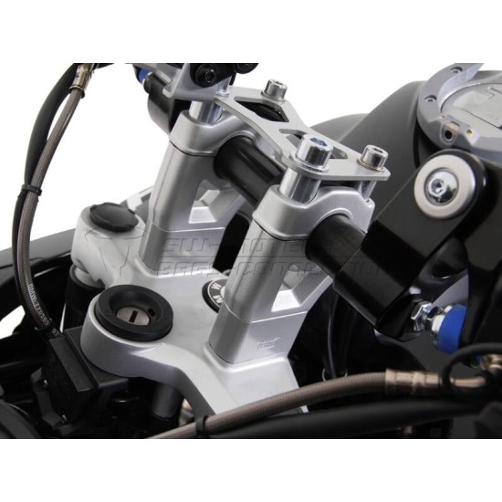 Αποστάτες τιμονιού 30 χιλ. SW-Motech BMW R 1200 GS/Adv. 08-12 ασημί