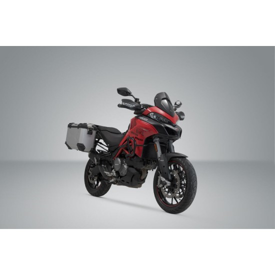 Σετ βάσεων και βαλιτσών SW-Motech TRAX ADV 45 lt. Ducati Multistrada V4/S/Sport/Rally ασημί