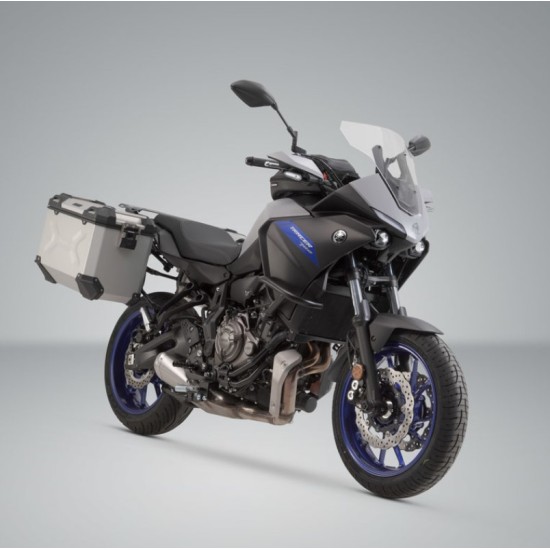 Σετ βάσεων και βαλιτσών SW-Motech TRAX ADV 45 lt. Yamaha MT-07 Tracer ασημί