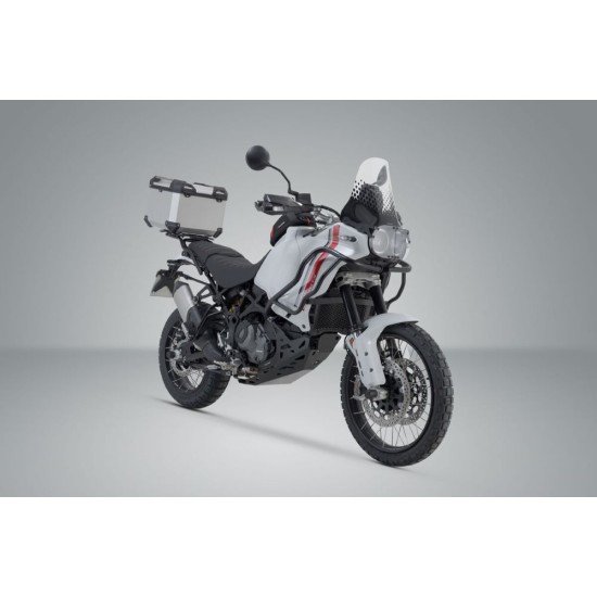 Σετ βάσης και βαλίτσας topcase SW-Motech TRAX ADV Ducati Desert X ασημί Σετ βάσης και βαλίτσας topcase SW-Motech TRAX ADV Ducati Desert X ασημί