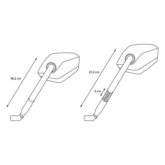 Καθρέπτες universal SW-Motech Sport M10 x 1.25