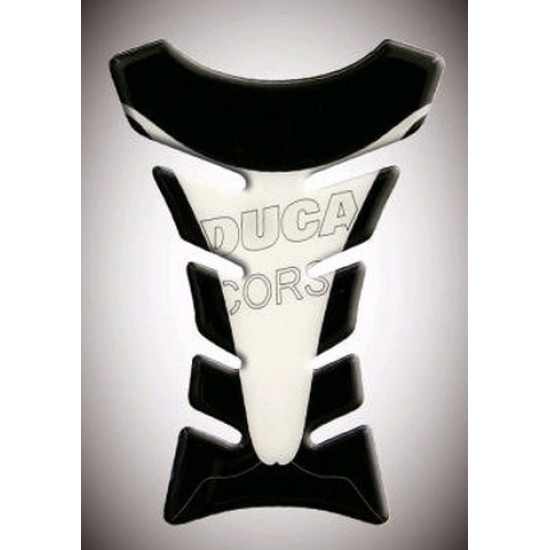 Tankpad Ducati Corsa (διάφανα γράμματα) μαύρο-λευκό Tankpad Ducati Corsa (διάφανα γράμματα) μαύρο-λευκό