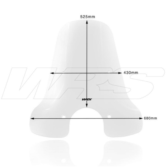 Ζελατίνα WRS Touring ψηλή Piaggio Vespa GTS 300 14-19 διάφανη