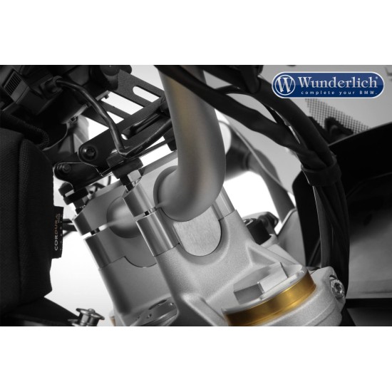 Αποστάτες τιμονιού 25 χιλ. Wunderlich BMW R 1250 RS (για OEM σύστημα πλοήγησης) ασημί Αποστάτες τιμονιού 25 χιλ. Wunderlich BMW R 1250 RS (για OEM σύστημα πλοήγησης) ασημί