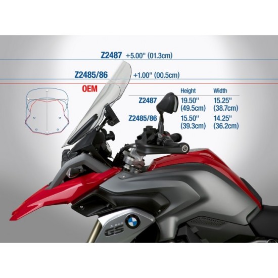 Ζελατίνα Ztechnik V-Stream Sport BMW R 1200 GS/Adv. LC 13- 