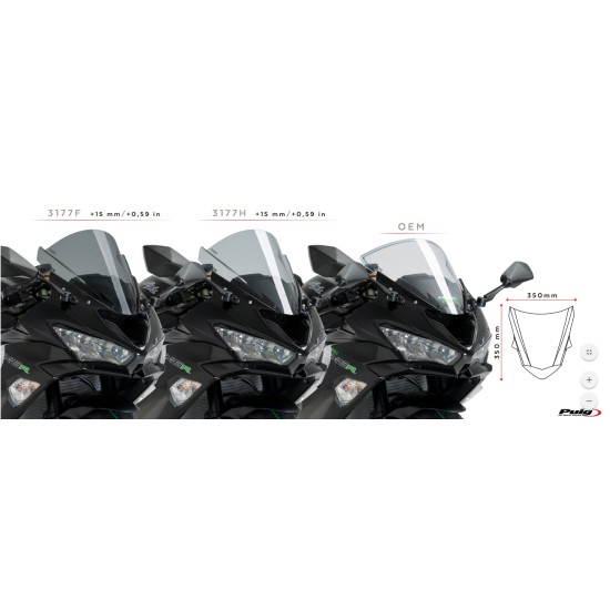 Ζελατίνα Puig Z-Racing Kawasaki ZX-6R 636 19- σκούρο φιμέ Ζελατίνα Puig Z-Racing Kawasaki ZX-6R 636 19- σκούρο φιμέ