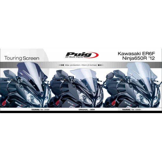 Ζελατίνα Puig Touring Kawasaki ER-6F 12- διάφανη Ζελατίνα Puig Touring Kawasaki ER-6F 12- διάφανη