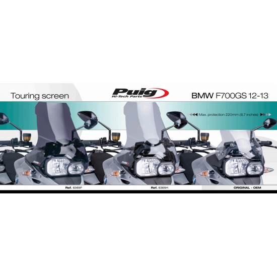 Ζελατίνα Puig Touring BMW F 700 GS ελαφρώς φιμέ Ζελατίνα Puig Touring BMW F 700 GS ελαφρώς φιμέ