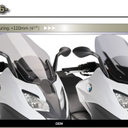 Ζελατίνα Puig V-Tech Touring BMW C 650 Sport σκούρο φιμέ