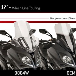 Ζελατίνα Puig V-Tech Touring Kymco Xciting 400i 17- ελαφρώς φιμέ