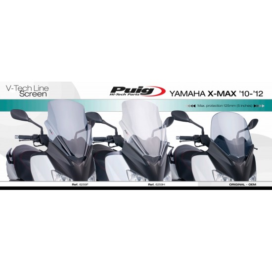 Ζελατίνα Puig V-Tech Touring Yamaha X-Μax 125-250 10-13 διάφανη Ζελατίνα Puig V-Tech Touring Yamaha X-Μax 125-250 10-13 διάφανη