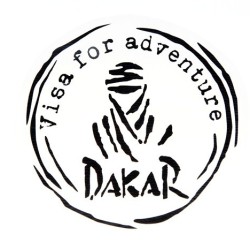 Αυτοκόλλητο Dakar-Visa for Adventure μαύρο γυαλιστερό