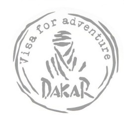 Αυτοκόλλητο Dakar-Visa for Adventure ασημί