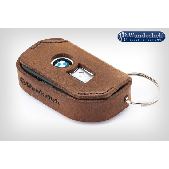 Δερμάτινη θήκη κλειδιού Wunderlich για μοντέλα BMW Keyless Ride καφέ